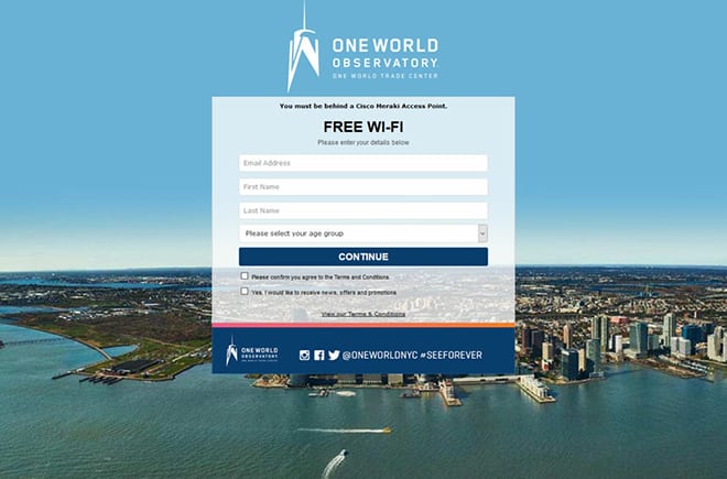 one world observatory guest Wi-Fi